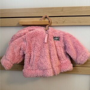 Pink Fuzzy Zip-Up Jacket